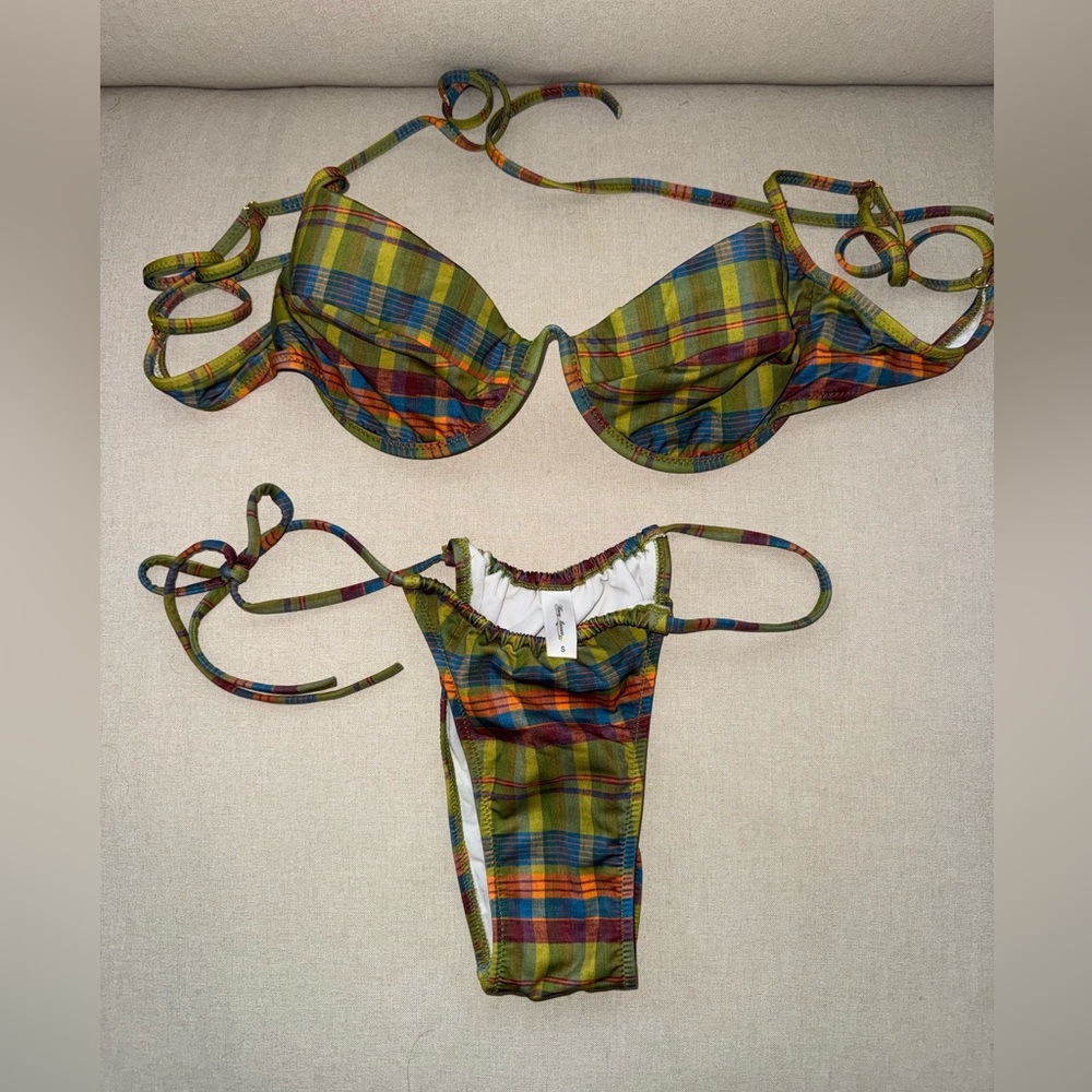 Heavy Manners Plaid Print Bikini